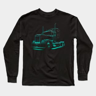 18 Wheeler Semi Truck Shirt for Truck Drivers Who Love OTR Long Sleeve T-Shirt